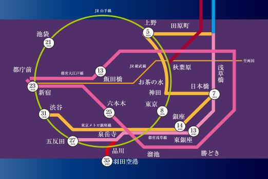 最寄り駅である浅草駅から上野駅まで直通5分、日本橋駅まで直通7分など、主要エリアへのアクセスもバッチリです。