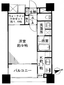 新宿山吹アインスタワー　33.46m²